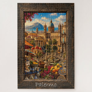 Schitterend Palermo Sicilië Kleurrijke Architectuu Legpuzzel