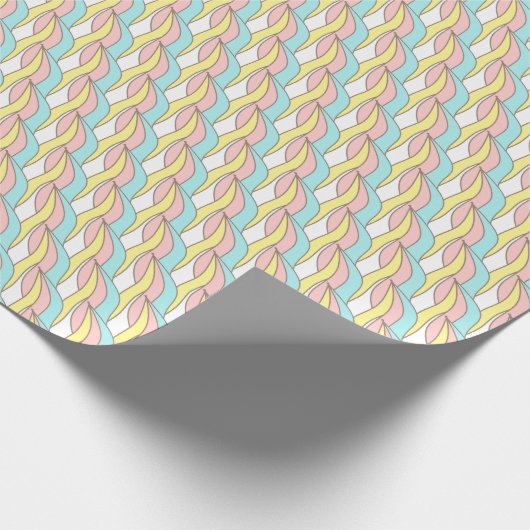 Schitterend pastelkleurpatroon cadeaupapier (Hoek)