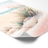 Schitterend pastelstrand poster (Hoek)