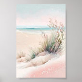 Schitterend pastelstrand poster (Voorkant)