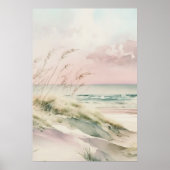 Schitterend pastelstrand poster (Voorkant)