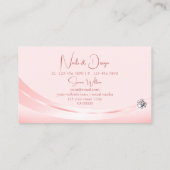 Schitterend pastolroze met ruitvormig ruitvormig visitekaartje (Achterkant)