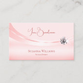 Schitterend pastolroze met ruitvormig ruitvormig visitekaartje (Voorkant)