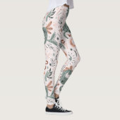 Schitterend patroon in roze en groene maan leggings (Rechts)