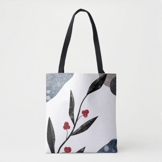 Schitterend Plant rode bessen laat winterontwerp v Tote Bag (Voorkant)