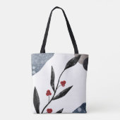 Schitterend Plant rode bessen laat winterontwerp v Tote Bag (Achterkant)