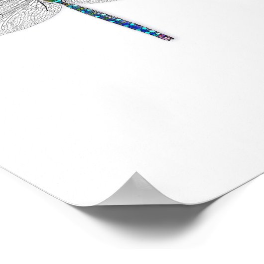 Schitterend Poster voor het afdrukken van Dragonfl (Hoek)