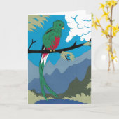 Schitterend quetzalwenskaart kaart (Gele Bloem)