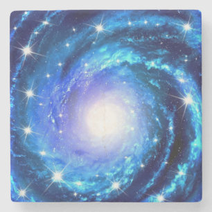Schitterend ronddraaiend sterrenstelsel stenen onderzetter