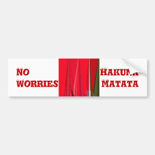 Schitterend rood design bumpersticker (Voorkant)