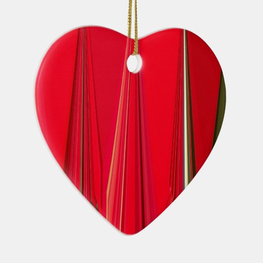 Schitterend rood design keramisch ornament (Rechts)