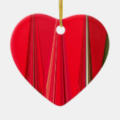Schitterend rood design keramisch ornament (Voorkant)