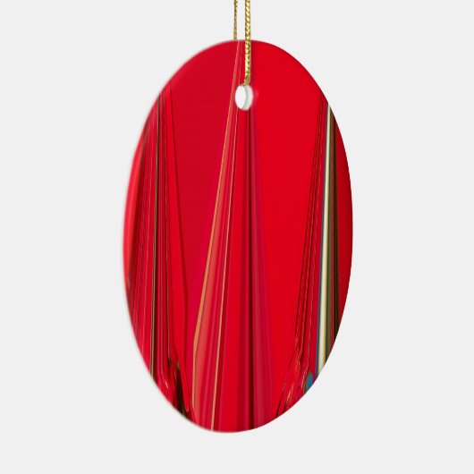 Schitterend rood design keramisch ornament (Rechts)