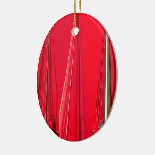 Schitterend rood design keramisch ornament (Links)