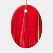 Schitterend rood design keramisch ornament (Voorkant)