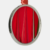 Schitterend rood design metalen ornament (Rechts)