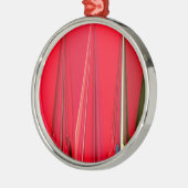 Schitterend rood design metalen ornament (Links)