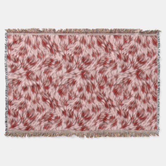 Schitterend Rood- en Roze Abstract design Deken (Voorkant)