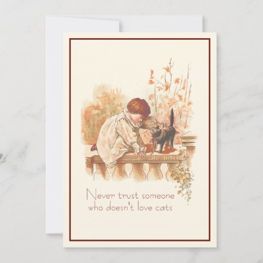 Schitterend Rood Gehakt Kind met Keukenkat Citaat Kaart (Voorkant)