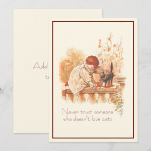 Schitterend Rood Gehakt Kind met Keukenkat Citaat Kaart