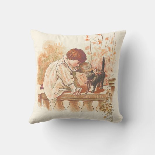 Schitterend Rood Gehakt Kind met Keukenkat Citaat Kussen (Achterkant)