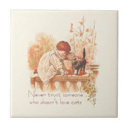 Schitterend Rood Gehakt Kind met Keukenkat Citaat Tegeltje