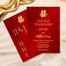 Schitterend Rood Gouden Chinese Bruiloft