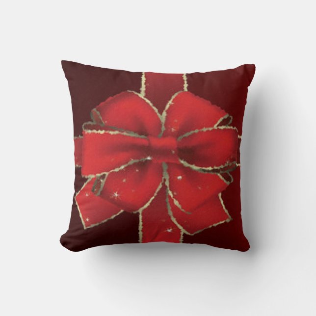Schitterend Rood-kerstcadeaudesign Kussen (Voorkant)
