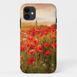 Schitterend rood papaver hoesje