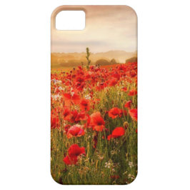 Schitterend rood papaver hoesje