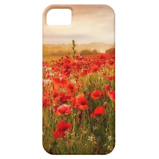 Schitterend rood papaver hoesje (Achterkant)