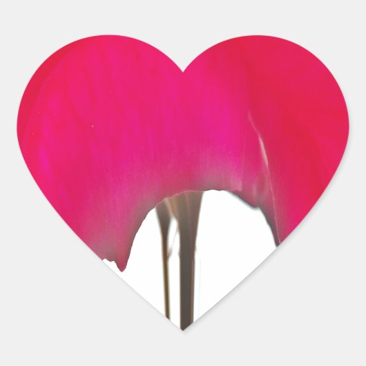 Schitterend rood roodvormig design hart sticker (Voorkant)