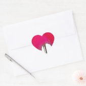 Schitterend rood roodvormig design hart sticker (Envelop)