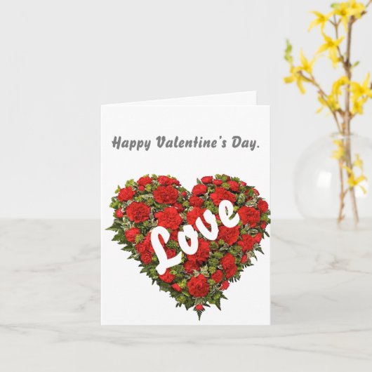 Schitterend rood rozen ontwerp van het hart kaart (Gele Bloem)