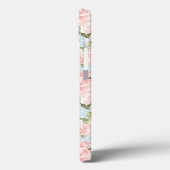 Schitterend roos patroon met blauwe stippen Case-Mate iPhone case (Achterkant / Links)