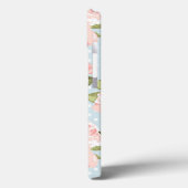 Schitterend roos patroon met blauwe stippen Case-Mate iPhone case (Achterkant / Links)