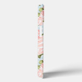 Schitterend roos patroon met blauwe stippen Case-Mate iPhone case (Achterkant / Rechts)