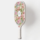 Schitterend roze bloempatroon pickleball paddle (Links)