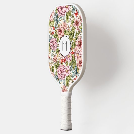 Schitterend roze bloempatroon pickleball paddle (Links)