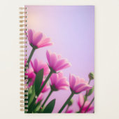 Schitterend roze bloempatroon planner (Voorkant)