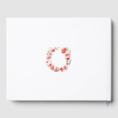 Schitterend roze en rood papaver ontwerp gastenboek (Achterkant)