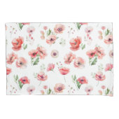 Schitterend roze en rood papaver ontwerp kussensloop (Voorkant)