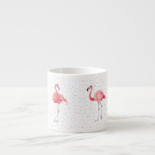 Schitterend roze flamingpatroon espresso kop