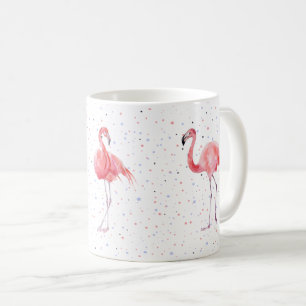 Schitterend roze flamingpatroon koffiemok