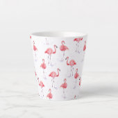 Schitterend roze flamingpatroon latte mok (Voorkant)