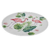 Schitterend roze flamingpatroon snijplank (Hoek)