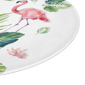 Schitterend roze flamingpatroon snijplank (Hoek)