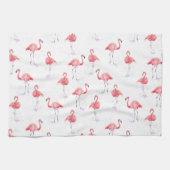 Schitterend roze flamingpatroon theedoek (Horizontaal)