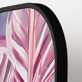 Schitterend roze lederen lederen patroon pickleball paddle (Links Detail)