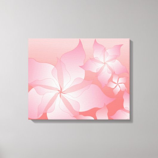 Schitterend Roze/Perzische Floral Verpakt Canvas (Voorkant)
